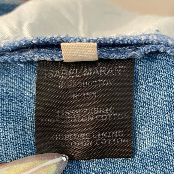 Isabel Marant Étoile Odessa Wide-Leg Denim Pants - Picture 7 of 10